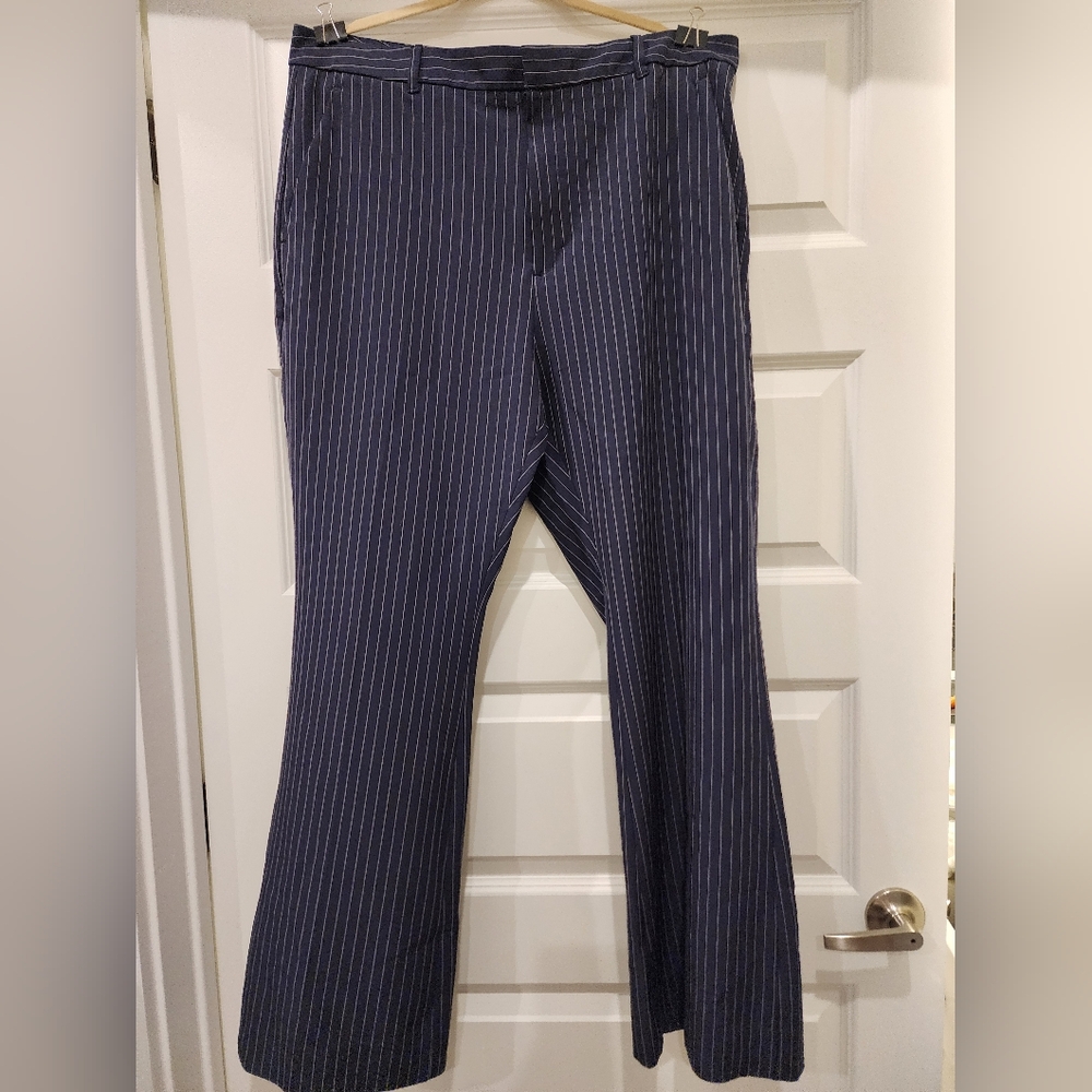 Banana Republic Navy Pinstripe Dress Pants